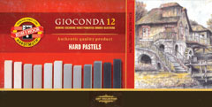 Pasteluri ulei GIOCONDA HARD nuanțe de gri - 12 buc