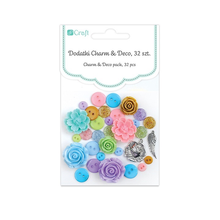 Accesorii decorative Charm & Deco So Pastel - pachet 32 buc