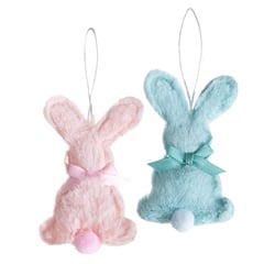Iepuraș de blană 9 cm - 2 buc | diferite culori