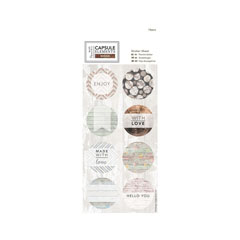 Stickere decorative Capsule elements - Wood - 16 buc