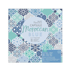 Set de hârtie decorativă Moroccan Blue - 32 coli