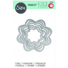 Sablon pentru taiere Sizzix Framelits Flowers- set de 7 piese
