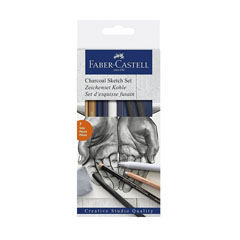 Cărbune pentru schițare Faber-Castell - set de 7 buc 