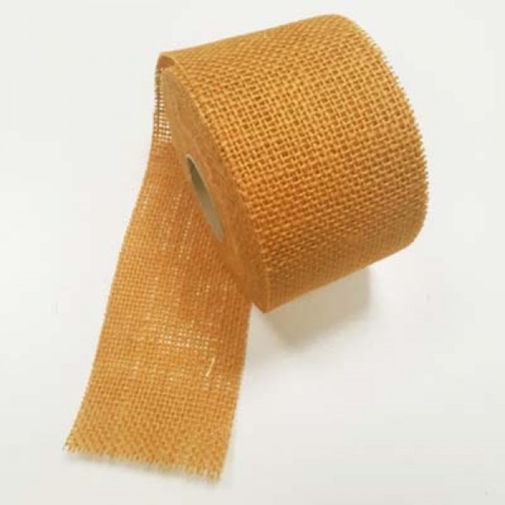 Panglică de pânză colorată 7cm x 10 m | gold Panglică de pânză colorată 7cm x 10 m | gold