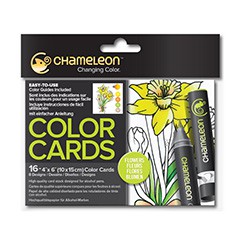 Color cards Chameleon Flowers - 16 buc