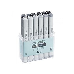 Markeri COPIC Classic Gray Colours - set de 12 buc