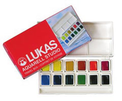 Acuarele LUKAS STUDIO 12x5ml -  set într-o cutie de plastic