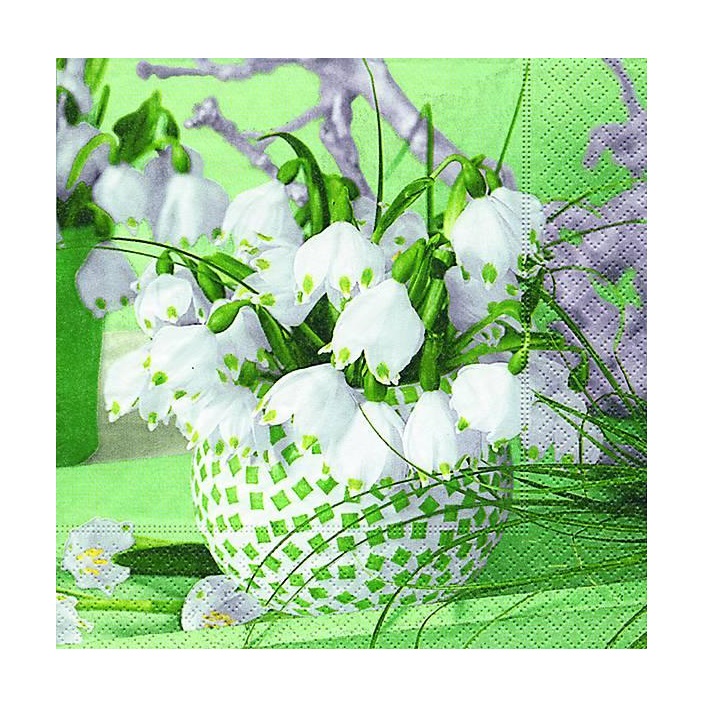 Șervețele pentru decoupage - ghiocei  - 1 buc