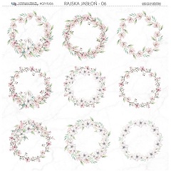 Hartie cu doua fete pentru scrapbooking 30.5 x 30.5 cm - Paradise Apple Tree 06