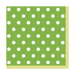 Șervețele pentru decoupage - verde cu buline - 1 buc 