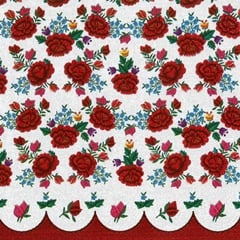 Șervețele pentru decoupage Poppies Embroidery Pattern - 1 buc.