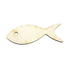 Accesorii din lemn pentru decoupage de agățat - Pește