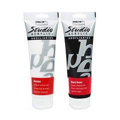 Set gesso culoare alb și negru Pébéo 2x100ml