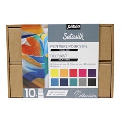 Set culori Pebeo pentru mătase Setasilk - 10x45 ml