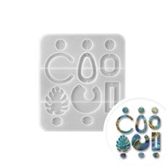 Formă profesională din silicon Pentart - cercei 1 buc