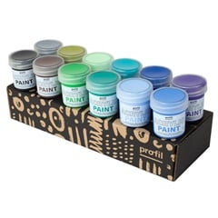 Set de vopsele acrilice Profile - 12 x 25 ml / tonuri reci