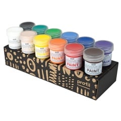 Set de vopsele acrilice Profile - 12 x 25 ml / culori de bază