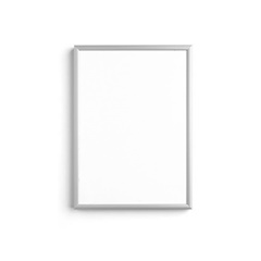 Ramă metalică argintie cu plexiglas | 18 x 24 cm