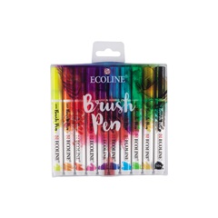 Markeri acuarela Ecoline Brush Pen - set 10 piese