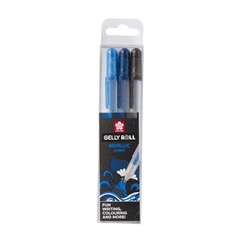 Pix cu gel Sakura Gelly Roll METALLIC - 3 buc | ocean