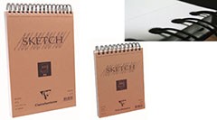 Sketchbook cu spirala 100 lista A4/A3 Clairefontaine - alb | formate diferite