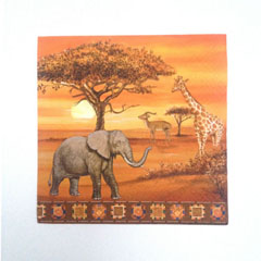 Șervețele pentru DECOUPAGE - Africa - 1buc.