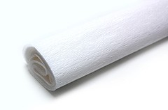 hârtie creponată  50 x 200 cm - alb