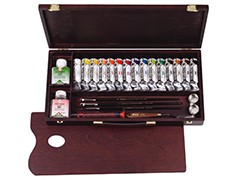 Set culori acrilice Rembrandt Professional 15x40ml + accesorii