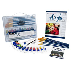 Set culori acrilice Essentials într-o valiză - 25 piese