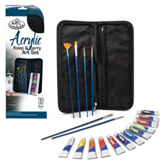 Set culori acrilice Essentials într-un penar - 19 piese