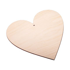 Ornament de lemn 10 cm - inimă