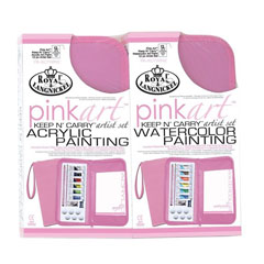 Set de culori acrilice și acuarelă în ambalaj dublu Pink Art TWIN SET 