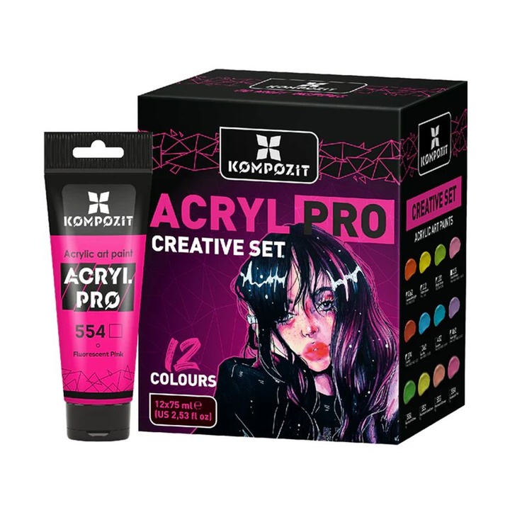 ACRYL PRO CREATIVE Set de vopsele acrilice ACRYL PRO CREATIVE