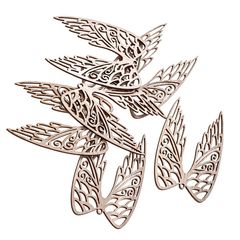 Aripi din lemn 9 cm / set de 6 piese