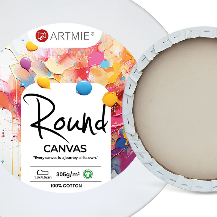 ARTMIE pictură rotundă pe pânză pe ramă | dimensiuni diferite