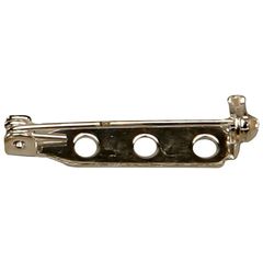 Broșă din metal argintiu - pachet de 10 | 25 mm