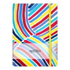 Caiet cu linii Spoko A5 - Blue Brush