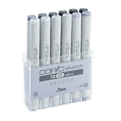 Carioci COPIC Sketch Cool Grey - set de 12 produse