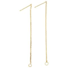 Cercei lungi pentru piercing cu buclă | Golden