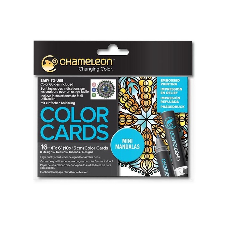 Color card Chameleon - Mini Mandalas 16 buc