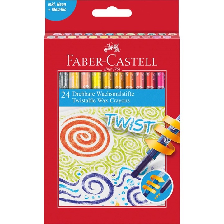 Creioane ceară Faber Castell Twist