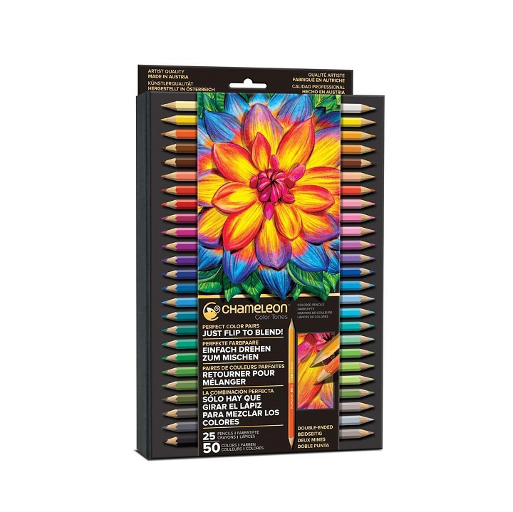 Creioane colorate Chameleon - set de 25 produse