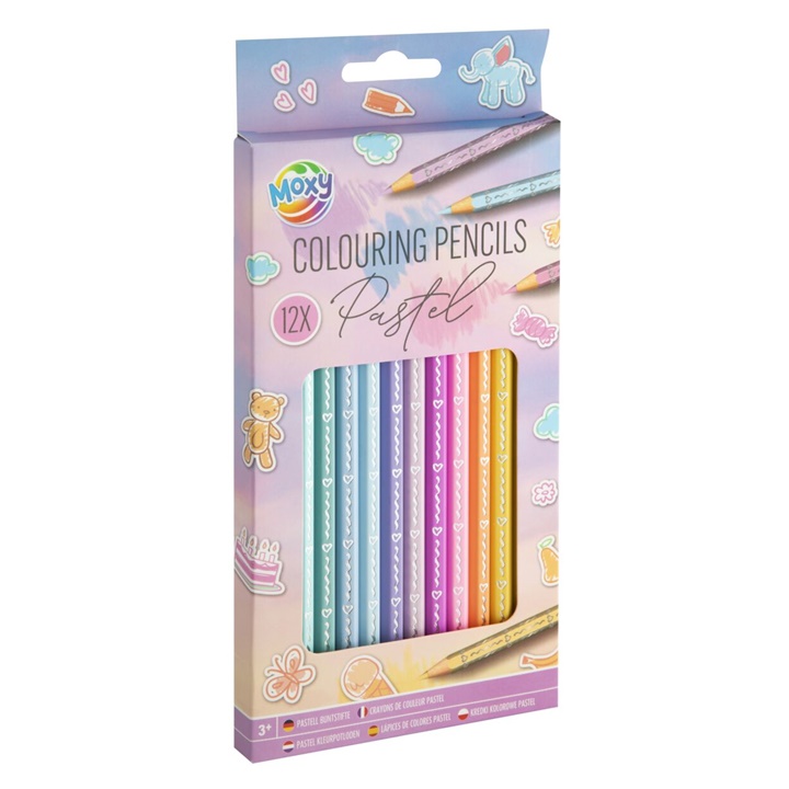 Creioane colorate pastelate 12 buc