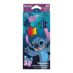 Creioane colorate triunghiulare Disney Stitch