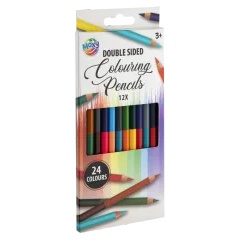 Creioane de colorat cu două fețe 12x - 24 de culori