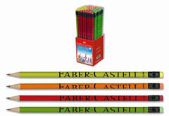 Creion grafit Faber-Castell cu gumă - 72 buc