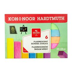 Cretă școlară fluorescentă KOH-I-NOOR, set de 6 culori