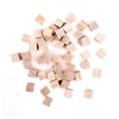 Cuburi din lemn natural 15x15 mm / Set de 49