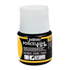 Culoare cu efect de tabla Pebeo Porcelain 150 45 ml - negru