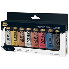 Culori acrilice Solo Goya Effect / set 8 x 20 ml